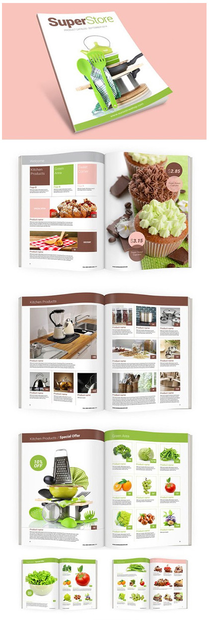 دانلود تصاویر لایه باز قالب ایندیزاین بروشور و کاتالوگ محصولات Product Catalog Brochure