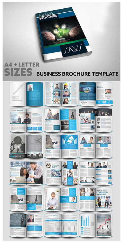 دانلود تصاویر لایه باز قالب ایندیزاین بروشورهای تجاری - CM Bussiness Proposal Brochure Template