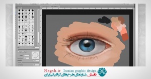 آموزش فیلم نقاشی دیجیتال چشم در فتوشاپ