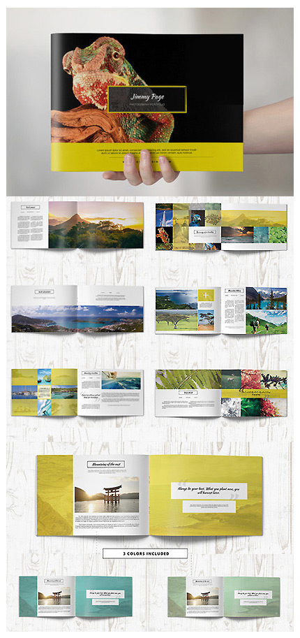 دانلود تصاویر لایه باز قالب ایندیزاین بروشور کتابی CM Portfolio Brochure