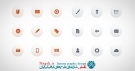 دانلود سری نارنجی و خاکستری آیکونهای Moonlight Icon Set